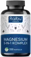 Magnesium Komplex Hochdosiert 450 mg Magnesium Pro Tag Raibu 200 st