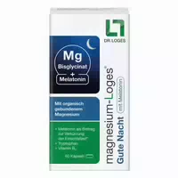 Magnesium Loges Gute Nacht mit Melatonin 60 st Kapseln