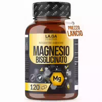 Magnesiumbisglycinat Komplex Vit B5, B6, B1 – 120 Kapseln – Hochdosiert & Vegan – Stress – La Ga