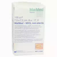 Maimed Mull Schlitzkompressen Unsteril 8 Lagig 100 Stück 100 st