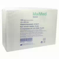 Maimed Vlieskompressen Unsteril 6 Lagig 100 Stück 10 X 20 cm 100 st