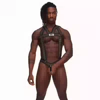Male Power Elastic Studded Harness Mit Penisring