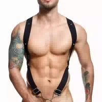 Malebasics Malebasics Dngeon Harness mit Penisring Schwarz One Size