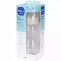 Mam Babyflasche aus Glas Feel Good Matt, Creme, von Geburt an