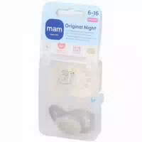 Mam Original Night Silikonschnuller 6 16 Monate, Pink Lila