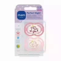 Mam Perfect Night Silikonschnuller 6 16 Monate, Pink Rosa