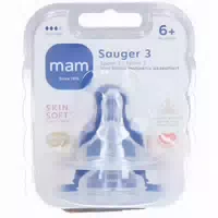Mam Trinksauger Silikon, Gr 3, Ab 6 Monaten, 2 st