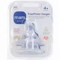 Mam Trinksauger Silikon Tropffrei, Ab 4 Monaten, 2 st