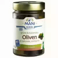 Grüne & Kalamata Oliven Al Naturale Ohne Stein, Geölt