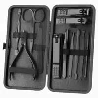 Maniküre Pediküre Set 12 Teilig Edelstahl Nagelpflegesetluxu 1 st