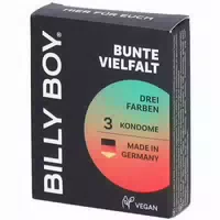 Bunte Vielfalt, 3 Kondome in Rot, Schwarz und Grün, 52 mm 3 Kondome 3 st