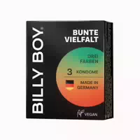 Bunte Vielfalt, 3 Kondome In Rot, Schwarz Und Grün, 52 Mm 3 Kondome 3 St