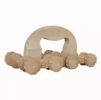 Massageroller Holz mit Bügel 8 Achsen 1 Stück