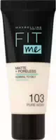 Maybelline Fit Me! Matte Poreless Make Up Nr 103 Pure
