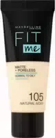 Maybelline Fit Me! Matte Poreless Make Up Nr 105 Natural