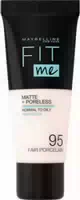 Maybelline New York Fit Me! Matte Poreless Make Up 95 Fair