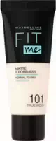 Maybelline New York Fit Me! Matte Poreless Make Up 101 True