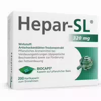 Hepar Sl 320 mg Hartkapseln 200 st Hartkapseln