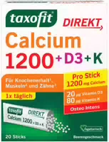 Taxofit Direkt Calcium 1200 D3 K 20 st Granulat