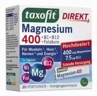 Taxofit Magnesium 400 B1 B6 B12 Folsäure 800 Granulat