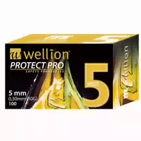 Wellion Protect Pro Safety Pen Needles 30 g 5 mm 100 st Kanüle
