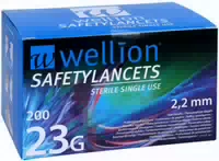 Wellion Safetylancets 23 g Sicherheitseinmallanz 200 st Lanzetten