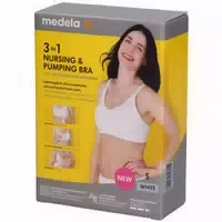 Medela 3 in 1 Still und Abpump Bh Weiß, Gr Xxl