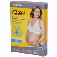 Medela Keep Cool™ Schlaf Bustier für Schwangerschaft und Stillzeit Schwarz, Gr Xxl