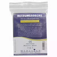 Rettungsdecke 160x220 Cm Gold Silber 1 St