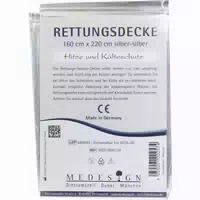 Rettungsdecke 160x220 cm Silber Silber 1 st