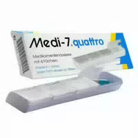 Medi 7 Quattro Medikamentendosierer 4 Fächer Weiß