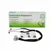Medi Inn Rappaport Stethoskop Classic Schwarz mit Zubehör