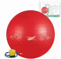 Medi Sleep Gymnastikball Rot mit Fußpumpe und Anti Burst System