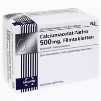 Calciumacetat Nefro 500 mg Filmtabletten 200 st Filmtabletten