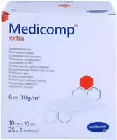 Medicomp Extra Vlieskomp Steril 10x10 cm 6lagig 25 X 2 Stück