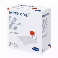 Medicomp Vlieskomp Steril 10 X 10 cm 4lagig 25 X 2 Stück
