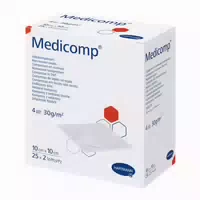Medicomp Vlieskomp Steril 10x10 Cm 4lagig