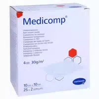 Medicomp Vlieskomp Steril 10x10 cm 4fach 25x2 st