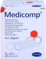 Medicomp Vlieskompressen Steril 5 cm X 5 cm 4lagig