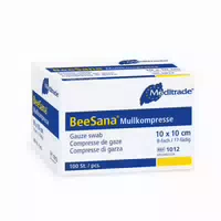 Beesana Mullkompresse, ohne Röko, Steril, 32 Fach, 10 X 10 Cm, 1 Packung = 30 X 2 Stück
