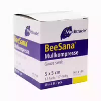 Meditrade Beesana Mullkompresse Steril, 12 Fach, 5 X 5 Cm, 25 X 2 Stk 25 P