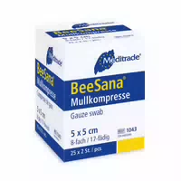 Meditrade Beesana Mullkompresse Steril, 8 Fach, 5 X 5 Cm, 25 X 2 stk 25 P