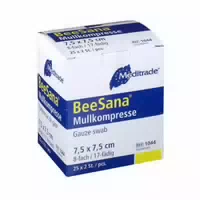 Meditrade Beesana Mullkompresse Unsteril, 8 Fach, 7,5 X 7,5 Cm 100 P