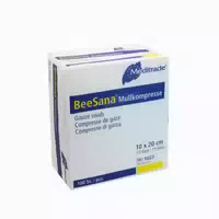 Meditrade Beesana Mullkompresse Unsteril, 12 Fach, 10 X 20 Cm 100 P
