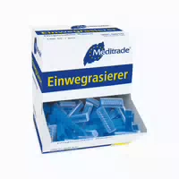 Meditrade Einwegrasierer, Einschneidig, Blau, Unsteril Packung = 100 Stück