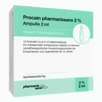 Procain Pharmarissano Ampulle 2% 2 ml Inj Lsg 10x2 ml