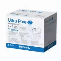 Medrull Ultra Pore Waterproof Steriler Wundverband Wasserfeste Duschpflaster 6 X7 Cm, 5 st