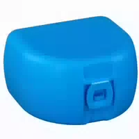 Prothesen Zahnspangenbox Universal Hellblau