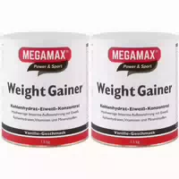 Megamax Power & Sport Weight Gainer Kohlenhydrat Eiweiß Konzentrat Vanille Geschmack