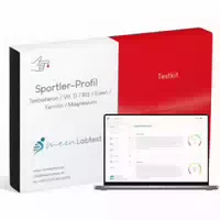 Meinlabtest Sportler Bluttest für zu Hause Vitamin D, Ferritin, Testosteron, Magnesium